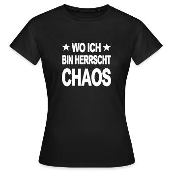 Chaos - Frauen T-Shirt - Schwarz - Vorne - AI Model Female 172 dark (172cm)
