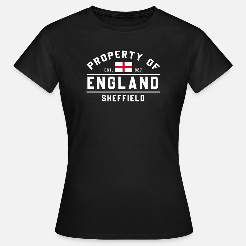 Inghilterra Proprietà Sheffield Logo - Maglietta da donna - nero