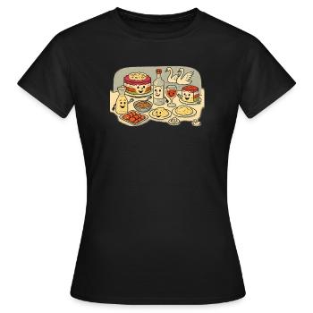 Schwanensee Feiertage - Frauen T-Shirt - Schwarz - Vorne - AI Model Female 172 dark (172cm)