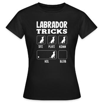 Astuces du Labrador - T-shirt Femme - noir - Devant - AI Model Female 172 dark (172cm)