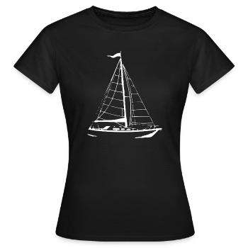 Voilier Voilier Voilier - T-shirt Femme - noir - Devant - AI Model Female 172 dark (172cm)