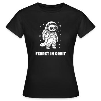 Furets en orbite - T-shirt Femme - noir - Devant - AI Model Female 172 dark (172cm)