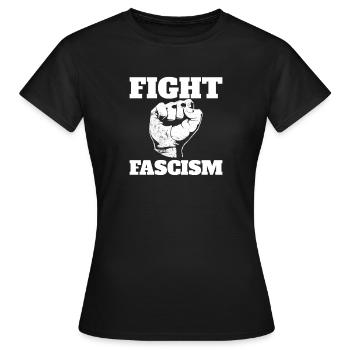 Lutte contre le fascisme Antifascisme - T-shirt Femme - noir - Devant - AI Model Female 172 dark (172cm)