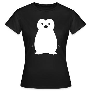 Pochoir Penguin : la déclaration grunge de Bolde - T-shirt Femme - noir - Devant - AI Model Female 172 dark (172cm)