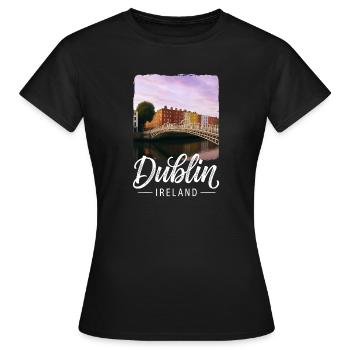 Dublin - Frauen T-Shirt - Schwarz - Vorne - AI Model Female 172 dark (172cm)