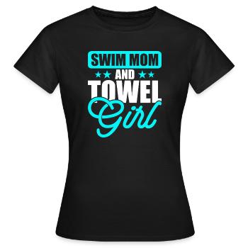 Schwimmen Wassersport Schwimmer Geschenke - Frauen T-Shirt - Schwarz - Vorne - AI Model Female 172 dark (172cm)