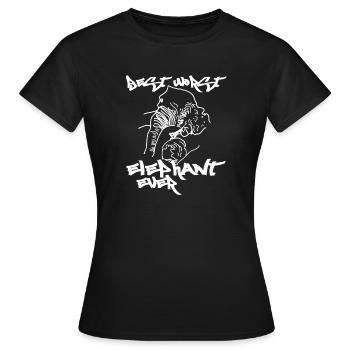 worst best elephant forever - Women's T-Shirt - black - Front - AI Model Female 172 dark (172cm)