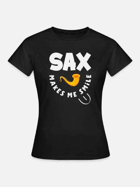 Saxofon - Frauen T-Shirt - Schwarz