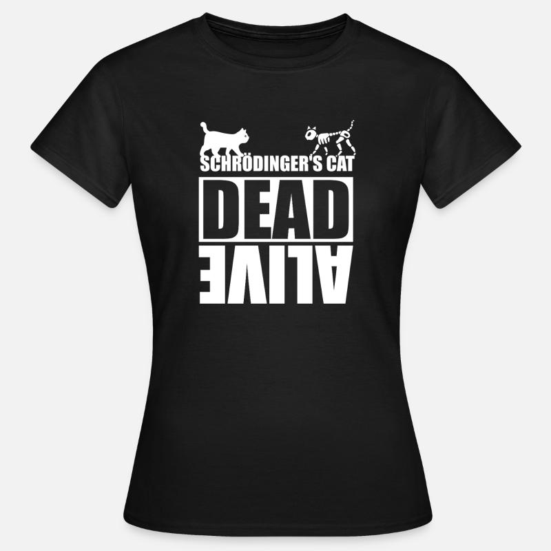Schrödingers Katze - Dame-T-shirt - sort