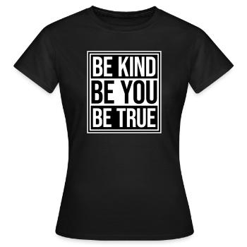 Sois gentil, sois sincère, sois toi-même, un amour de soi inspirant - T-shirt Femme - noir - Devant - AI Model Female 172 dark (172cm)