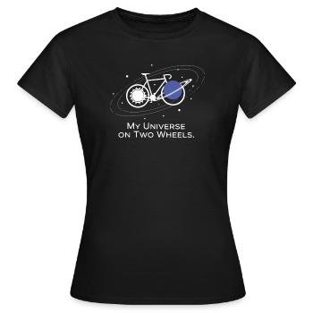 Orbite de Vélo Cosmique - T-shirt Femme - noir - Devant - AI Model Female 172 dark (172cm)