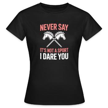Hobby Horsing - T-shirt Femme - noir - Devant - AI Model Female 172 dark (172cm)