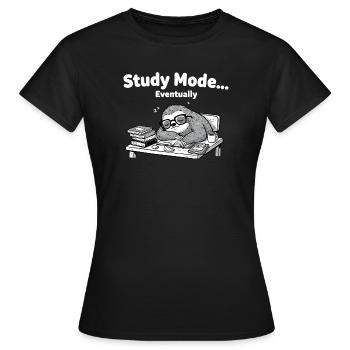 Schlafmodus Sloth am Schreibtisch - Frauen T-Shirt - Schwarz - Vorne - AI Model Female 172 dark (172cm)