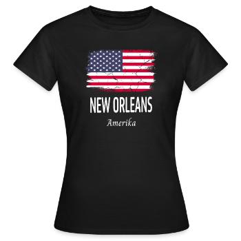 Nouvelle-Orléans - T-shirt Femme - noir - Devant - AI Model Female 172 dark (172cm)