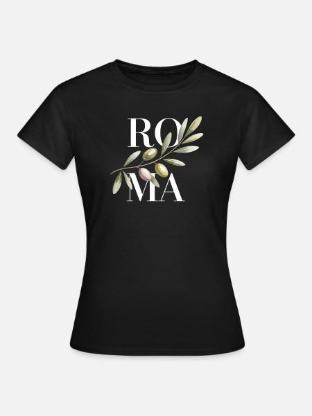ROMA – Olive Branch - Frauen T-Shirt - Schwarz