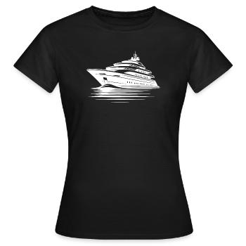 Pur sentiment de croisière, veuillez aller sur le pont solaire - T-shirt Femme - noir - Devant - AI Model Female 172 dark (172cm)