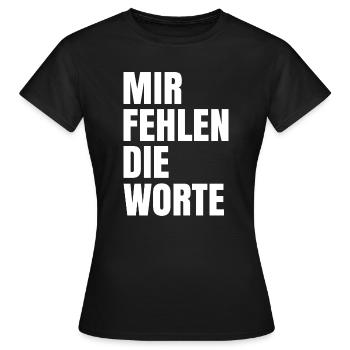 I'm at a loss for words - Women's T-Shirt - black - Front - AI Model Female 172 dark (172cm)