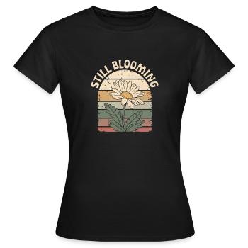 Vintage-Margerite - Frauen T-Shirt - Schwarz - Vorne - AI Model Female 172 dark (172cm)