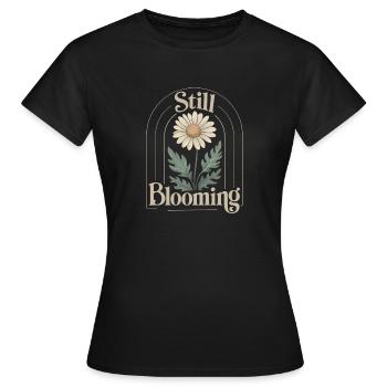 Sanfte Vintage-Margerite - Frauen T-Shirt - Schwarz - Vorne - AI Model Female 172 dark (172cm)