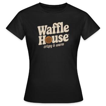 Waffle House – Croustillant et Chaud - T-shirt Femme - noir - Devant - AI Model Female 172 dark (172cm)