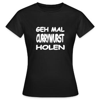 Currywurst - T-shirt Femme - noir - Devant - AI Model Female 172 dark (172cm)
