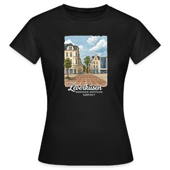Leverkusen - Frauen T-Shirt - Schwarz - Vorne - AI Model Female 172 dark (172cm)