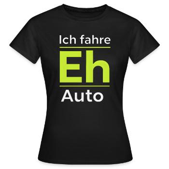 Voiture électrique Expressions amusantes sur la mobilité électrique Voiture électrique - T-shirt Femme - noir - Devant - AI Model Female 172 dark (172cm)