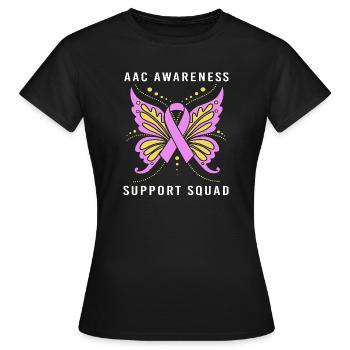 AAC Kommunikation Gebärdensprache SLP - Frauen T-Shirt - Schwarz - Vorne - AI Model Female 172 dark (172cm)