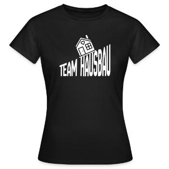Team Hausbau - Frauen T-Shirt - Schwarz - Vorne - AI Model Female 172 dark (172cm)