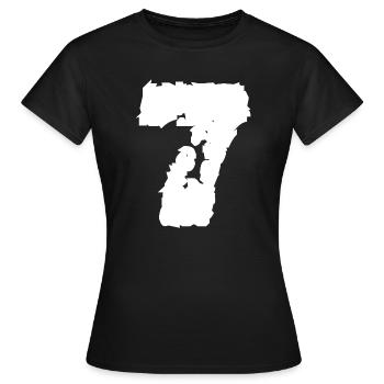 7 Nummer sieben - Frauen T-Shirt - Schwarz - Vorne - AI Model Female 172 dark (172cm)
