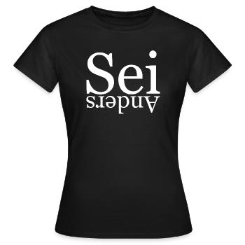 Être différent - T-shirt Femme - noir - Devant - AI Model Female 172 dark (172cm)