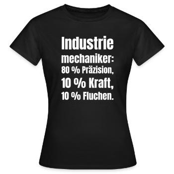 industrial mechanic - Women's T-Shirt - black - Front - AI Model Female 172 dark (172cm)