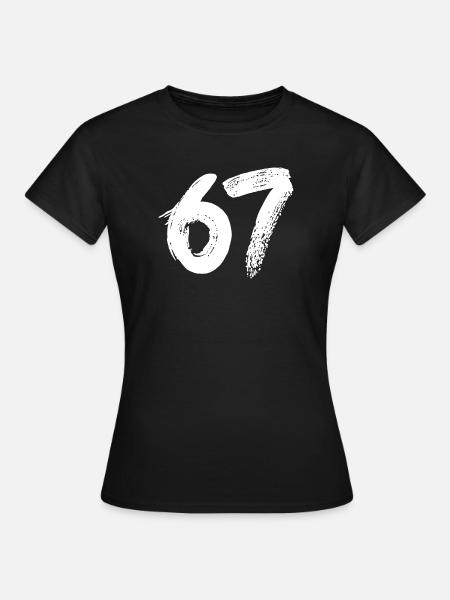 67 White Paint - Dame-T-shirt - sort