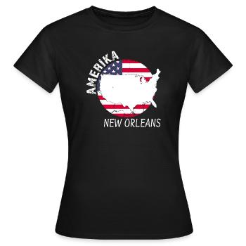 Nouvelle-Orléans - T-shirt Femme - noir - Devant - AI Model Female 172 dark (172cm)
