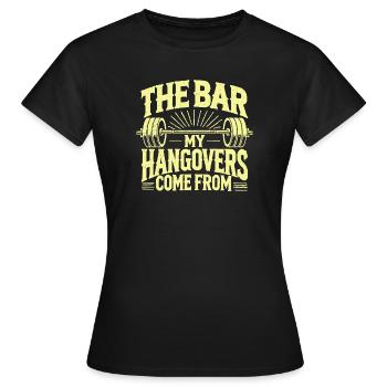 Funny Gym Bar Bodybuilding Gift - Women's T-Shirt - black - Front - AI Model Female 172 dark (172cm)