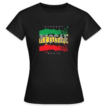 Raggae Musik Rasta Geschenke Damen Herren - Frauen T-Shirt - Schwarz - Vorne - AI Model Female 172 dark (172cm)
