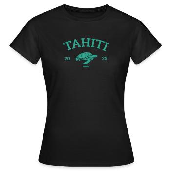Tahiti - Turtle - French Polynesia - Schildkröte - Women's T-Shirt - black - Front - AI Model Female 172 dark (172cm)