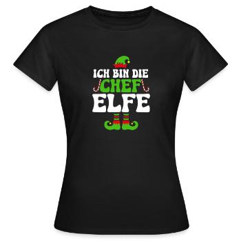 Je suis le chef elfe - T-shirt Femme - noir - Devant - AI Model Female 172 dark (172cm)