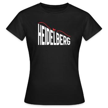 Heidelberg - T-shirt Femme - noir - Devant - AI Model Female 172 dark (172cm)