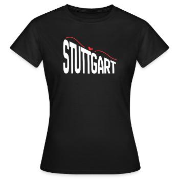 Stuttgart - T-shirt Femme - noir - Devant - AI Model Female 172 dark (172cm)
