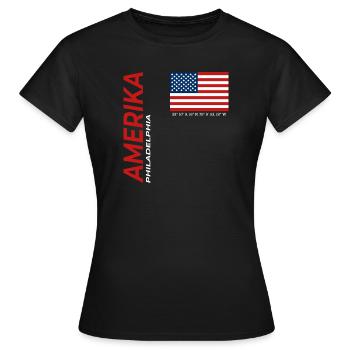 Philadelphia - Women's T-Shirt - black - Front - AI Model Female 172 dark (172cm)