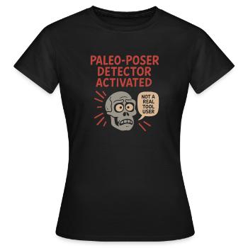 Prähistorische Steinwerkzeuge Des Homo - Frauen T-Shirt - Schwarz - Vorne - AI Model Female 172 dark (172cm)