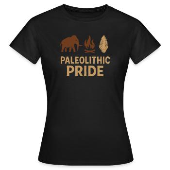 Outils préhistoriques en pierre d’Homo - T-shirt Femme - noir - Devant - AI Model Female 172 dark (172cm)
