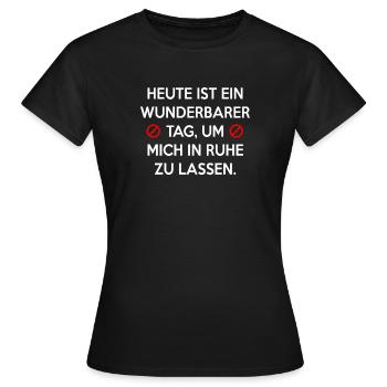 AUJOURD’HUI EST UNE JOURNÉE MERVEILLEUSE POUR REPOSER EN PAIX. - T-shirt Femme - noir - Devant - AI Model Female 172 dark (172cm)