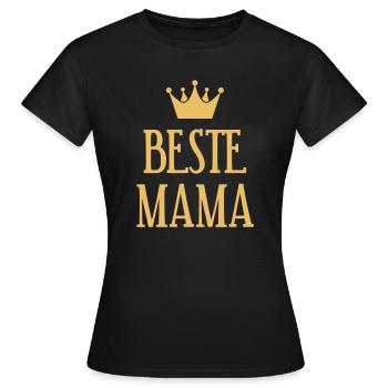 Beste Mama Krone - Frauen T-Shirt - Schwarz - Vorne - AI Model Female 172 dark (172cm)