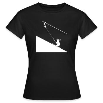 Haseklettern am Seil - Frauen T-Shirt - Schwarz - Vorne - AI Model Female 172 dark (172cm)