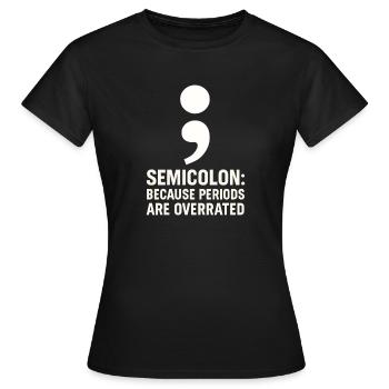 Grammar Oxford Comma Language Rules - Women's T-Shirt - black - Front - AI Model Female 172 dark (172cm)