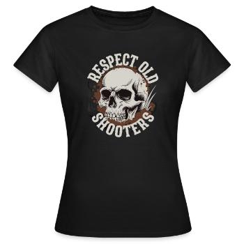 Respect Old Shooters Shooter IPSC Shirt - Women's T-Shirt - black - Front - AI Model Female 172 dark (172cm)