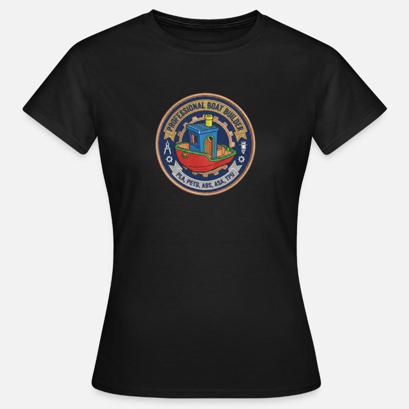 Professioneller Bootsbauer Benchy Patch - Frauen T-Shirt - Schwarz