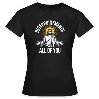 Déceptions à tous Jésus Soleil Tee - T-shirt Femme - noir - Devant - AI Model Female 172 dark (172cm)